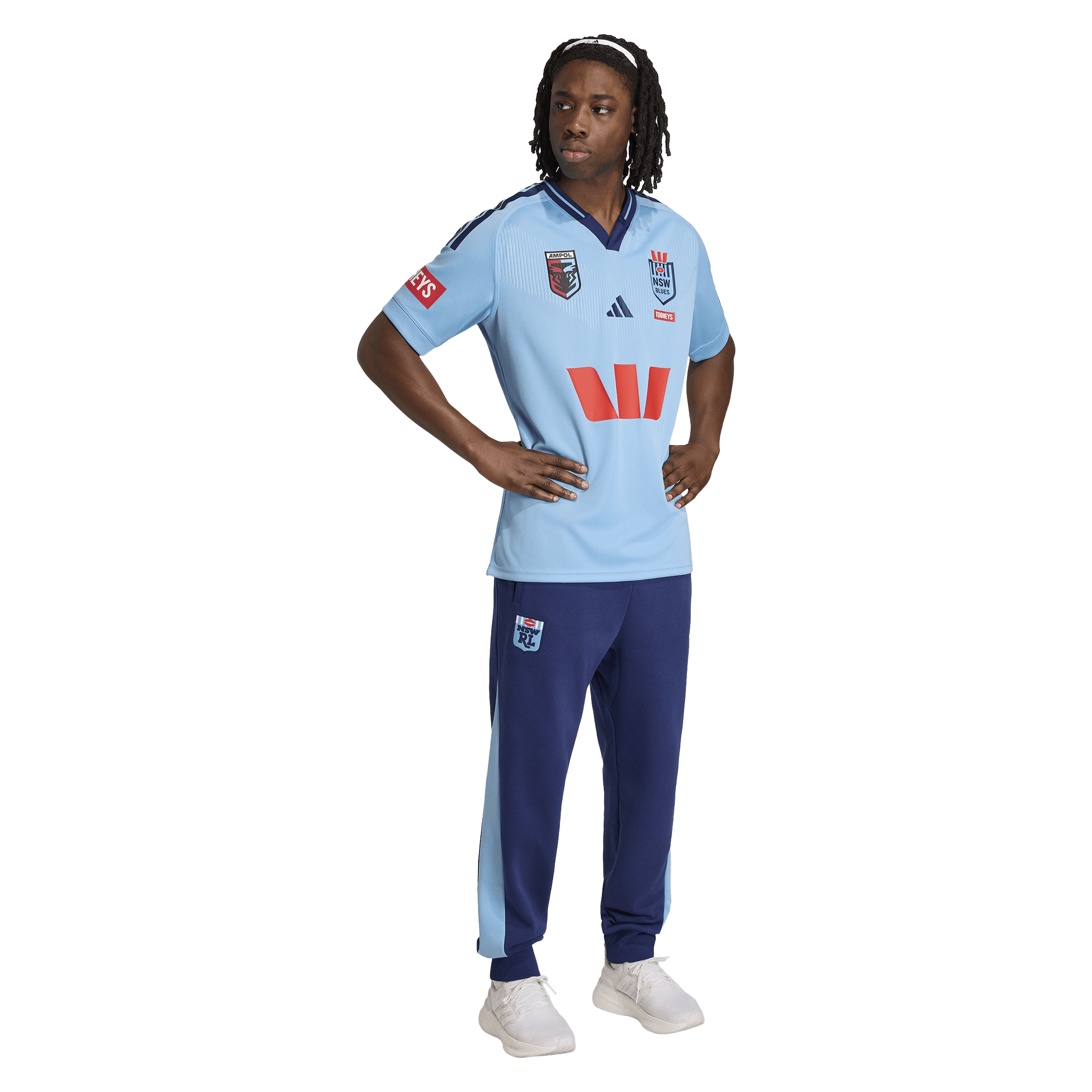 Adidas Mens NSW Blues 26' State of Origin Jersey Team Light Blue